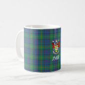 Irish County Donegal Tartan Monogram Koffiemok (Voorkant links)