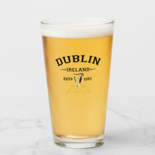 Irish County Dublin Ireland Personalized Text Glas