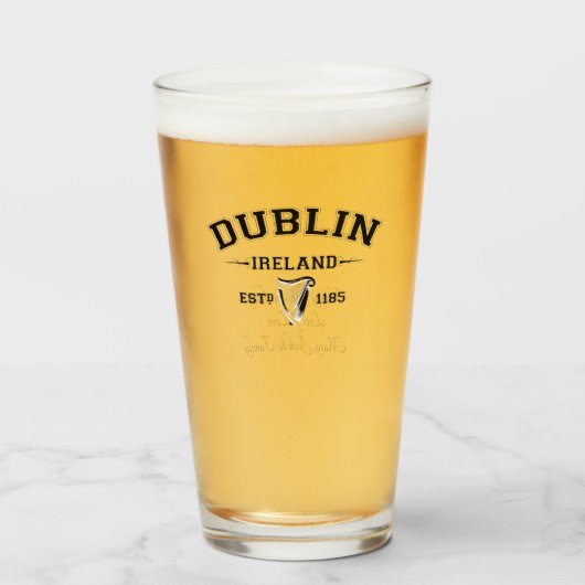 Irish County Dublin Ireland Personalized Text Glas (Voorkant gevuld)