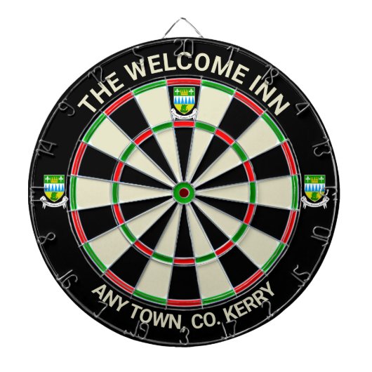 Irish County Kerry Ireland Dartboard Dartbord (Voorkant)