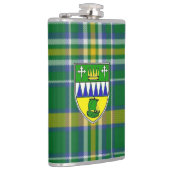 Irish County Kerry Tartan & Crest Heupfles (Rechts)