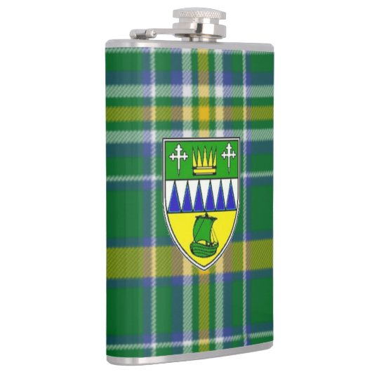 Irish County Kerry Tartan & Crest Heupfles (Rechts)