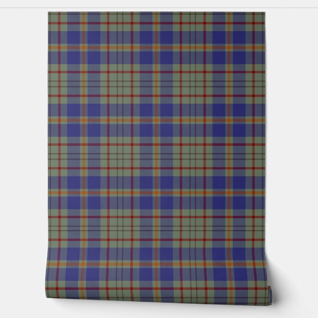 Irish County Kildare Tartan Plaid Behang (Afrollen)