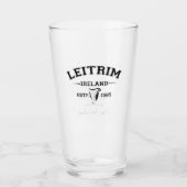 Irish County Leitrim Ireland Personalized Text Glas (Voorkant)