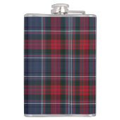 Irish County Louth Tartan Pset op persoonlijke tit Heupfles (Achterkant)