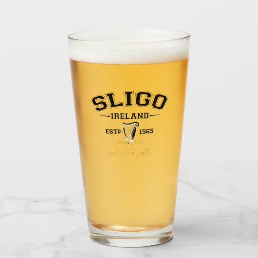 Irish County Sligo Ireland Persoonlijke tekst Glas (Voorkant gevuld)