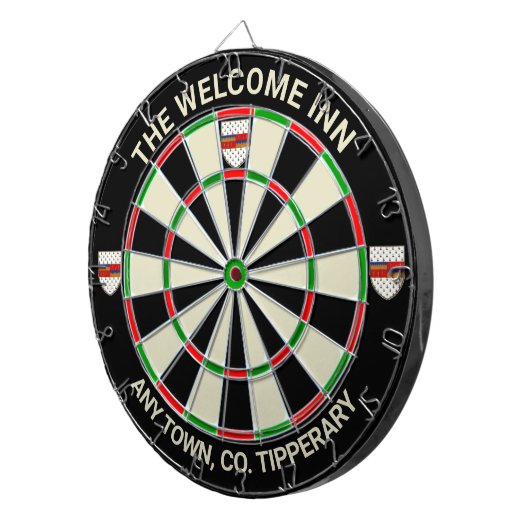 Irish County Tipperary Ireland Dartboard Dartbord (Voorkant Rechts)