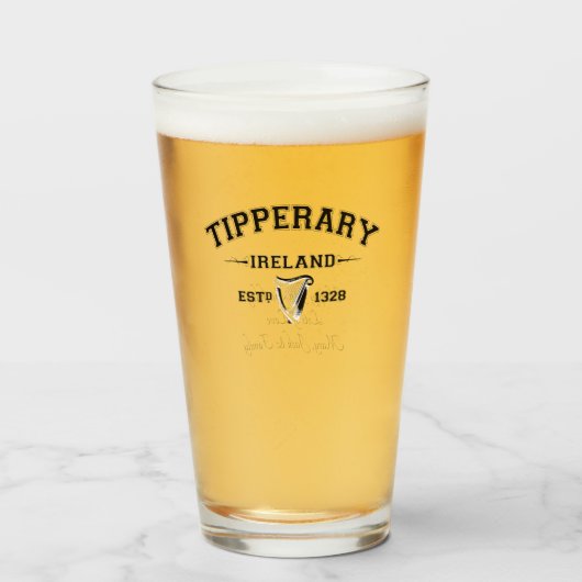 Irish County Tipperary Ireland Persoonlijke tekst Glas (Voorkant gevuld)