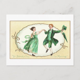 Irish Couple Dancing St Patrick's Day Briefkaart