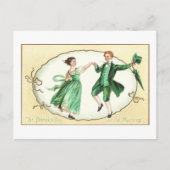 Irish Couple Dancing  St Patrick's Day Briefkaart (Voorkant)