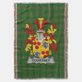 Irish Courtney Coat of Arms Family Crest Ireland Deken (Voorkant Verticaal)