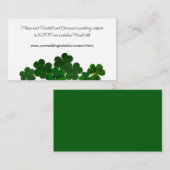 Irish Cover March Weddenschap Website Reply Enclos Informatiekaartje (Voorkant / Achterkant)
