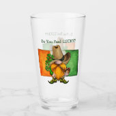 Irish Cowboy Gnome Do you voelt Lucky Glas (Voorkant)