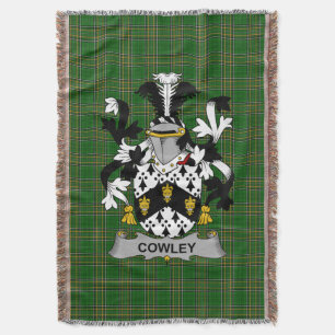 Irish Cowley of Cooley Coat of Arms Family Crest Deken