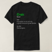 Irish Craic Definition Trendy Word St Patricks Day T-shirt (Design voorkant)