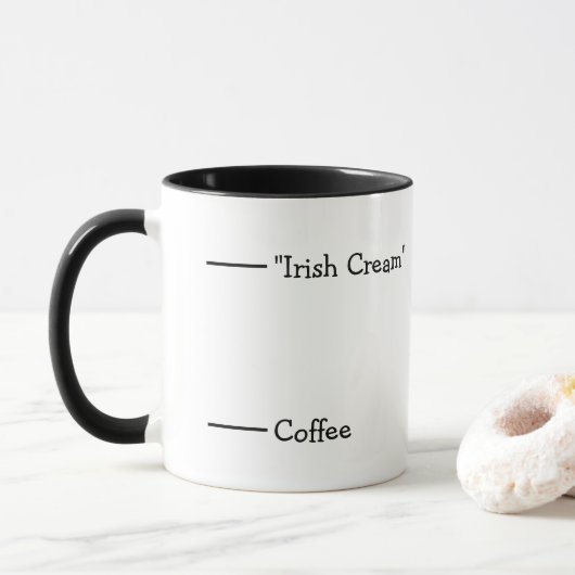 Irish Cream Coffee Gekke Funny Joke Alcohol  Mok (Met donut)