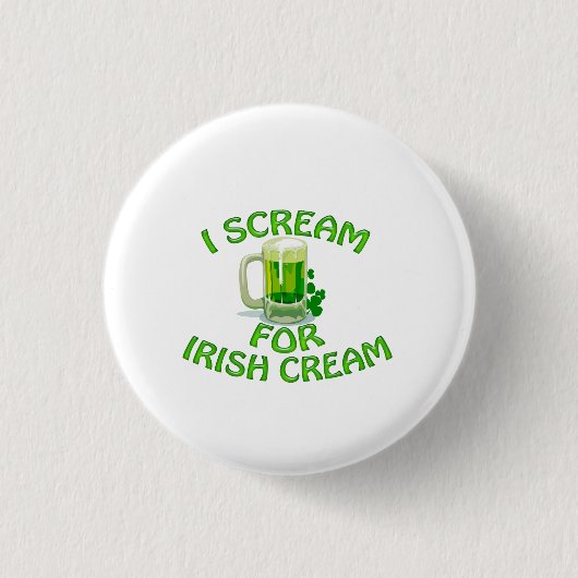 Irish Cream I Scream Ronde Button 3,2 Cm (Voorkant)