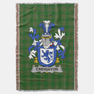Irish Creighton wapenschild Family Crest Ireland Deken