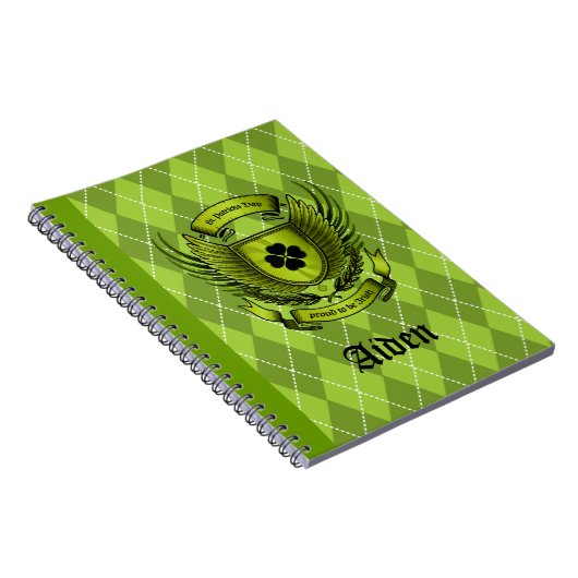 Irish Crest St. Patricks Day Notitieboek (Rechterzijde)