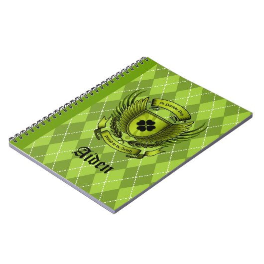Irish Crest St. Patricks Day Notitieboek (Linkerzijde)