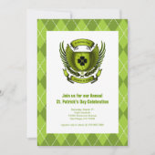 Irish Crest St. Patrick's Day Party Invitation Kaart (Voorkant)