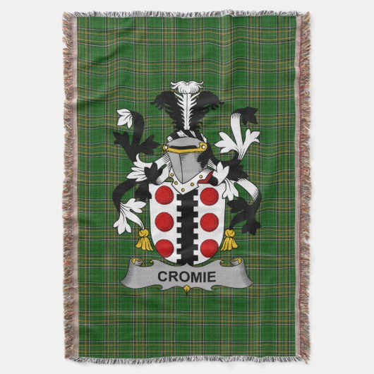 Irish Cromie Coat of Arms Family Crest Ireland Deken (Voorkant Verticaal)