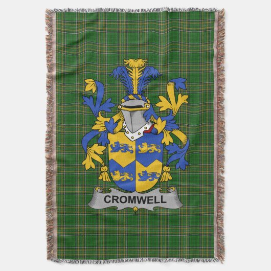 Irish Cromwell Coat of Arms Family Crest Ireland Deken (Voorkant Verticaal)