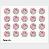 Irish Cupcake Princess Painting Ronde Sticker (Vel)