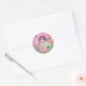 Irish Cupcake Princess Painting Ronde Sticker (Envelop)