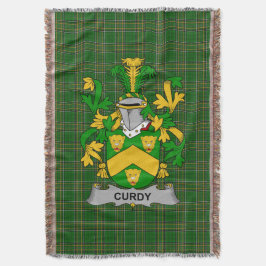 Irish Curdy of McCurdy wapenschild Familie Crest Deken