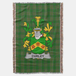 Irish Curley of McTurley wapenschild familie Cres Deken