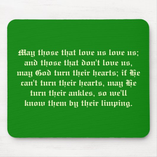 Irish Curse Mousepad Muismat (Voorkant)