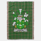 Irish Curtin of McCurtin wapenschild familie Cres Deken (Voorkant Verticaal)