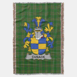 Irish Cusack Coat of Arms Family Crest Ireland Deken