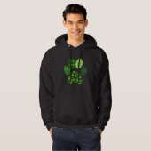 Irish Cute Dog Paw Clovers St Patrick's Day Lucky Hoodie (Voorkant volledig)