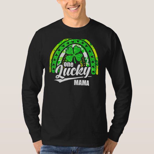 Irish Cute Rainbow Green Clover Patrick's Day One T-shirt (Voorkant)