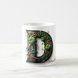 Irish D Monogram Coffee Mug Koffiemok