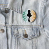 Irish Dance Celtic Flag Button (In situ)