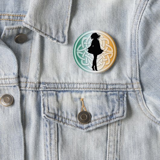 Irish Dance Celtic Flag Button (In situ)