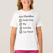 Irish Dance Cute Funny Feis Checklist T-shirt (Voorkant)