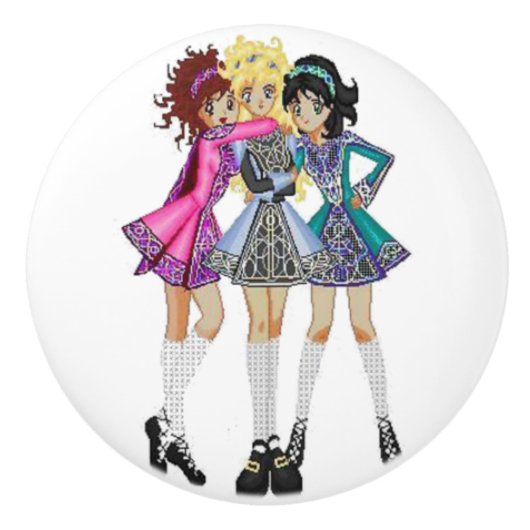 Irish Dance Drawer Pulls Keramische Knop (Voorkant)