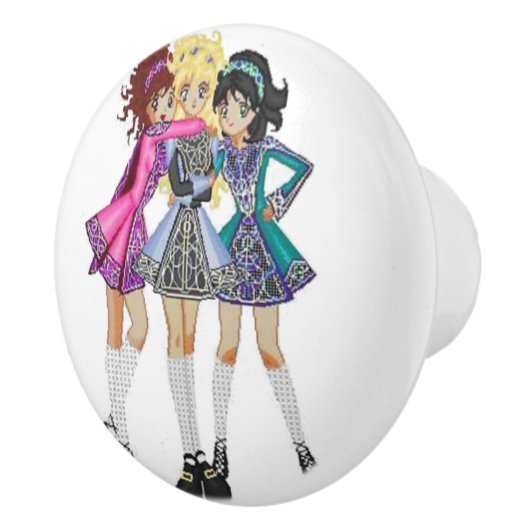 Irish Dance Drawer Pulls Keramische Knop (Rechts)