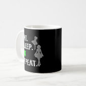 Irish Dance Eat Sleep Jig Herhalen Koffiemok (Voorkant links)