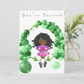 Irish Dance Green Balloon Arch Birthday Party Kaart (Staand voorkant)