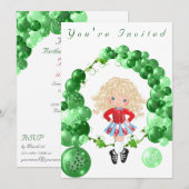 Irish Dance Green Balloon Arch Birthday Party Kaart (Voorkant / Achterkant)