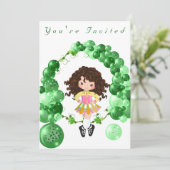 Irish Dance Green Balloon Arch Birthday Party Kaart (Staand voorkant)