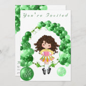 Irish Dance Green Balloon Arch Birthday Party Kaart (Voorkant / Achterkant)