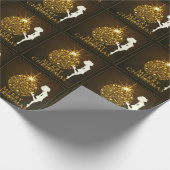 Irish Dance Hard Shoe Golden Kerstmis Cadeaupapier (Hoek)