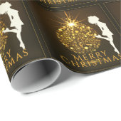 Irish Dance Hard Shoe Golden Kerstmis Cadeaupapier (Rol Hoek)
