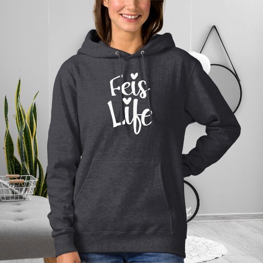 Irish Dance Heart Typography Cute Feis Life Hoodie